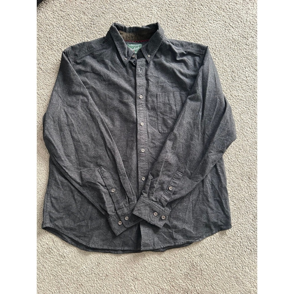 Woolrich‎ Men's XL Sportsman Chamo Long Sleeve Button Down Gray Outdoor Work